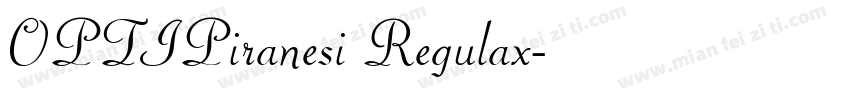 OPTIPiranesi Regulax字体转换